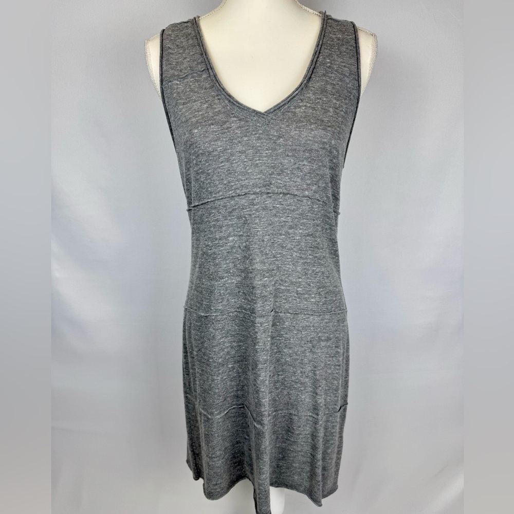 Nation LTD Jersey Dress Sleeveless T-Shirt Dress Slim Fit Dark Grey Small Summer